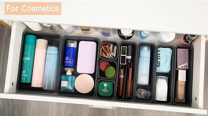 Kutesna 25 PCS Interlocking Desk Drawer Organizer Separator for Office,Bathroom,Kitchen,Makeup,Tool（4 Sizes） - Image 4