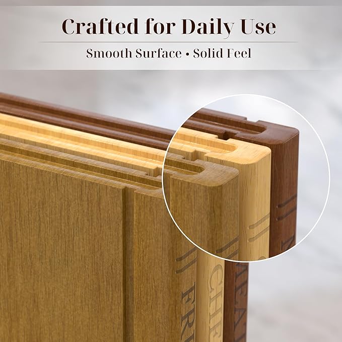 Book Cutting Board Set with Wooden Stand-Wooden Kitchen Cutting Boards That Look Like Books for Vegetables Cheese Meat, Chopping Board Gift Set for Home Cooks & Kitchen Decor - Image 3