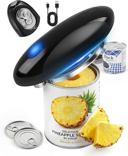 Electric Can Opener, One-Touch Hands Free Can Opener, Side-Cut Can Opener, Safety Smooth Edge, Rechargeable Cordless Can Opener Fits Most Cans, Great for Seniors & Arthritis by Unknown