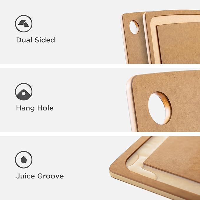 Epicurean Gourmet Series Cutting Board with Juice Groove, 14.5-Inch by 11.25-Inch, Nutmeg/Natural - Image 4