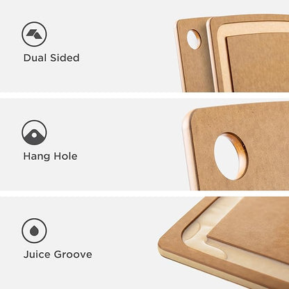 Epicurean Gourmet Series Cutting Board with Juice Groove, 14.5-Inch by 11.25-Inch, Nutmeg/Natural - Image 4
