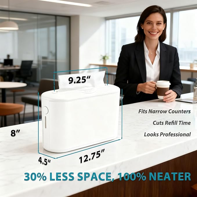 Multifold Paper Towel Dispenser Countertop: Modunful Z Flod/Tri Fold Hand Towel, Commercial Napkin Dispenser for Home, Kitchen, Bathroom, Toilet, Bedroom - Image 4