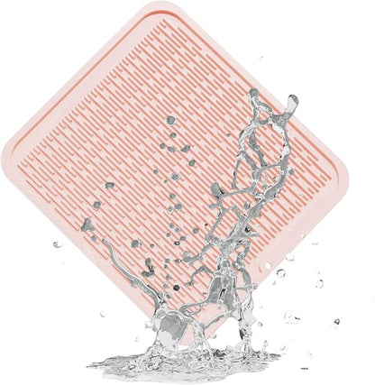 ZLR Large Silicone Dish Drying Mat (16" x 18") - XL Heavy Duty Drainboard Mat for Pots, Pans & Family Loads - Heat Resistant Trivet & Counter Protector, Easy Clean (Peach Pink) by ZLR