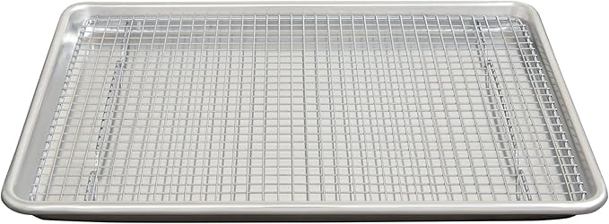 Mrs. Anderson's Baking Professional Cooling Rack, Heavy Duty Steel, Fits Half Sheet Pans, 16.5 x 11.875 x 0.625-Inches