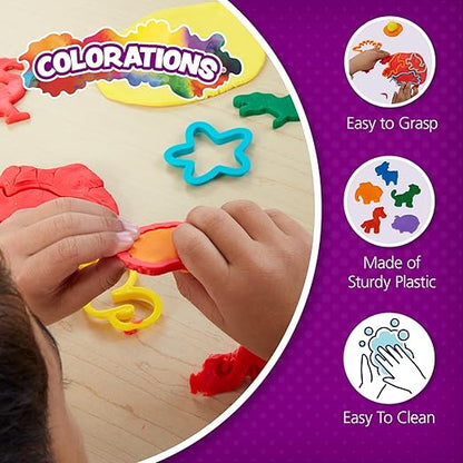 Colorations Geo Shapes Dough Cutter Set, 9 Pieces, 8 Shapes & 1 Roller - Image 2