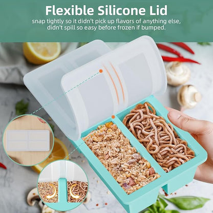 Silicone Freezer Tray for Sauce Cube: FDDAI Super Prep Freezing Tray for Souped Storage - Freeze 125mL 250mL Broth Soup Portion