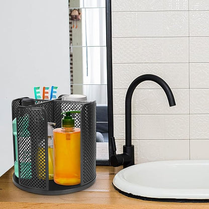 Cup and Lid Organizer Cup Dispenser Coffee Cup Organizer Paper Cup Holder Rotating for Bathroom, Restaurant, Break Room, Coffee Station, Bar, Buffet, Kitchen Cabinet, Countertop,4 Compartment - Image 3