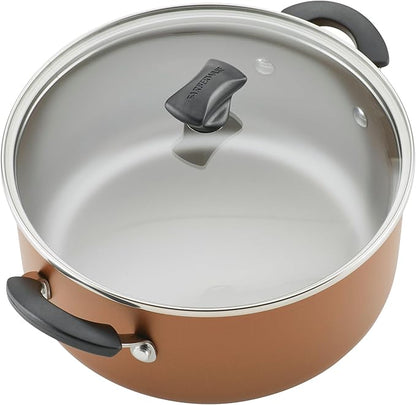 Farberware Cookstart DiamondMax Nonstick Cookware/Pots and Pans Set, Dishwasher Safe, Includes Baking Pan and Cooking Tools, 15 Piece - Copper - Image 13
