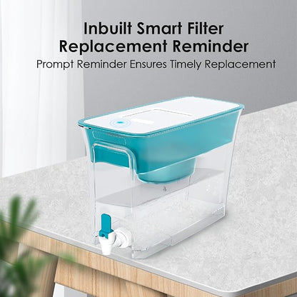 Waterdrop Slim Water Filter Dispenser, Large Capacity, 35-Cup Water Filter Pitcher, 200-Gallon Long-Life, 5X Lifetime, Reduces Chlorine, PFOA/PFOS and More, BPA Free, Turquoise (with 1 Filter) - Image 7