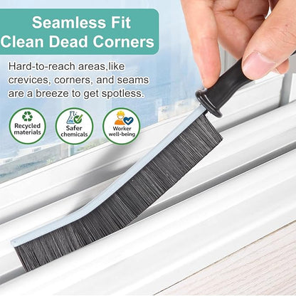 Crevice Cleaning Brush，Hard-Bristled Grout Brush，2026 New Multifunctional Gap Cleaning Brush Tool，Dead Corners Brushes for Bathroom Kitchen Tiles Window Door Slots，3pcs - Image 2