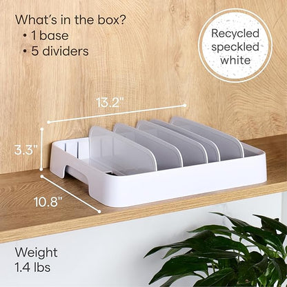 YouCopia StoraLid Adjustable Food Container Lid Organizer for Kitchen Cabinet Storage, Large 24 Lids, Premium Edition - Image 5