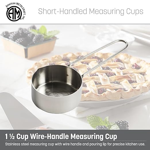 American Metalcraft 1-1/2 Cup Stainless Steel Measuring Cup,Silver - Image 2