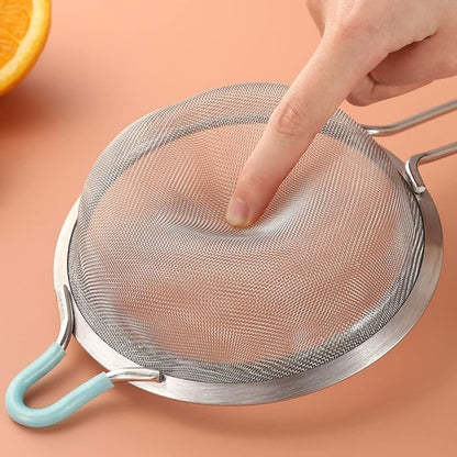 304 Stainless Steel 3.15 inch Fine Mesh Strainers for Kitchen, Colander-Skimmer with Handle, Sieve Sifters for Food, Tea, Rice, Oil, Noodles, Fruits, Vegetable 3inch - Image 3