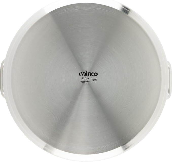 Winware Stainless Steel 32 Quart Stock Pot with Cover, Silver - Image 4