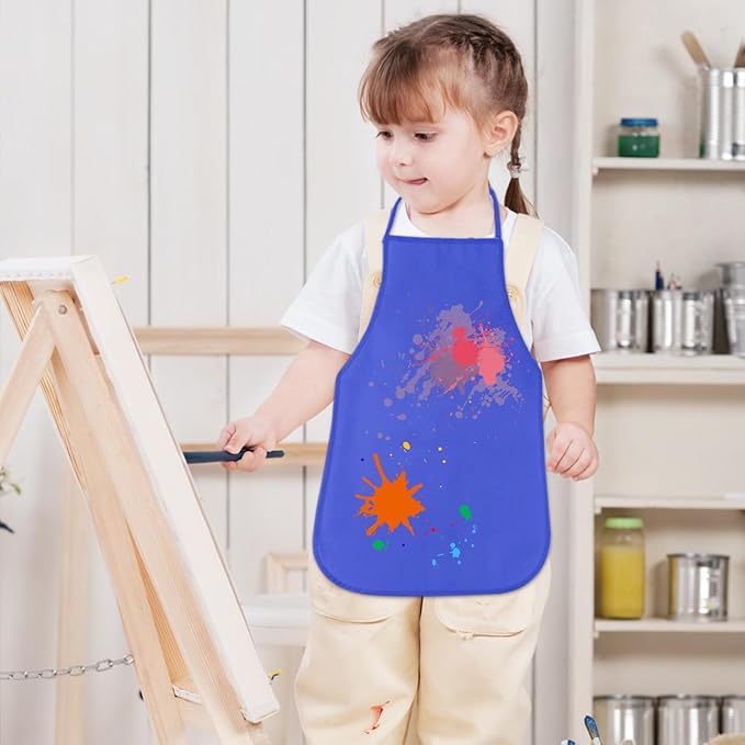 KUUQA 16/24/30/36/40Pcs Kids Apron Painting Aprons for Kids, Kids Paint Apron Art Smock for Classroom Painting Party Supplies