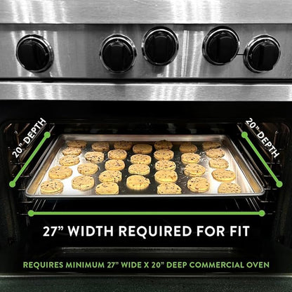 Nordic Ware Aluminum Full Size Sheet Pan 26 x 18 inches for commercial oven use, Full Sheet, 2-Pack (For Commercial Oven Use., Not for standard home ovens)