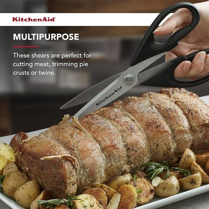 KitchenAid All Purpose Kitchen Shears with Protective Sheath Durable Stainless Steel Scissors, Dishwasher Safe, Soft Grip Comfort Handle, 8.72 Inch, Black, Pack of 12 - Image 7