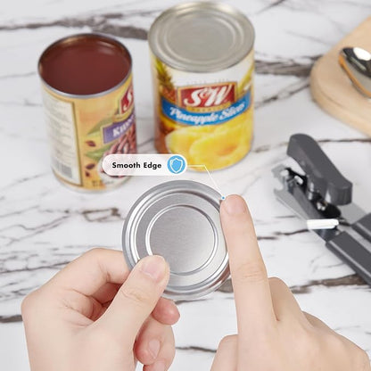 Can Opener Manual, COKORA Can Openers Hand Held with Comfort Anti-Slip Handles, Heavy Duty Stainless Steel Can Opener Smooth Edge and Bottle Openers, Easy Turn Can Openers for Seniors, Kitchen, Gray - Image 4