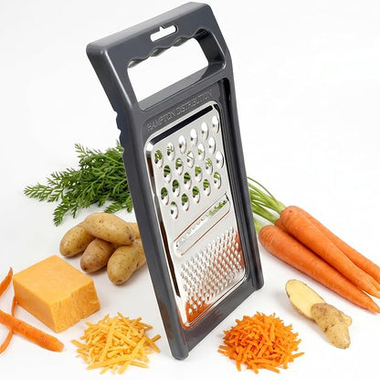 Cheese Grater with Handle, Stainless Steel, Cheese Shredder, Fruit and Vegetable Zester, Multifunction Kitchen Tool, Hampton Distribution by HamptonDistribution