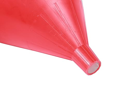 WirthCo 32006 Funnel King Red Polyethylene Funnel with Screen/Strainer, Funnel for Oil, Fuel, Gas, and Automotive, Large 6-quart Capacity - Image 4