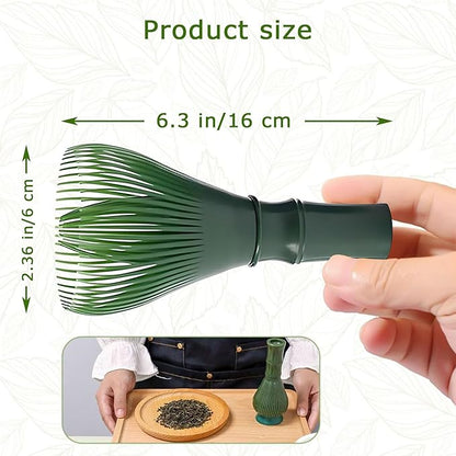 Matcha Whisk, Reusable Resin Matcha Whisk Easy to Clean Stirring Tool for Japanese Matcha Green Tea Ceremony (Green)