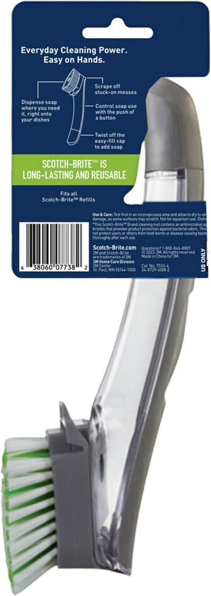 Scotch-Brite Odor Resist Soap Control Dishwand Brush, Non-Scratch Cleaning Brush with Scraper, Stands Upright (Pack of 4) - Image 9