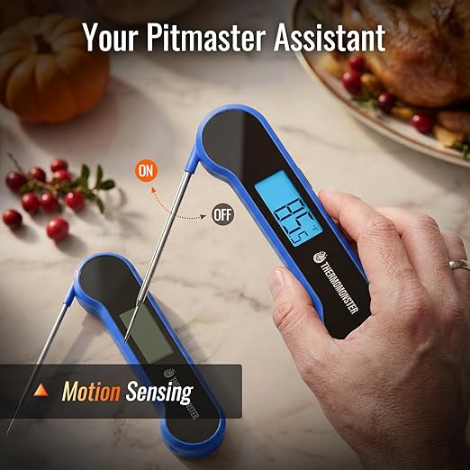 0.5 Sec Instant Read Meat Thermometer Digital with ±0.5℉ Precision, Food Thermometer for Cooking Kitchen Gadgets, Oven Grill Candy BBQ Essentials Accessories, Gifts for Him Dad Men Birthday, Blue - Image 5