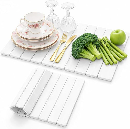 Stone Dish Drying Mat for Kitchen Counter, Easy to Clean Fast Absorbing Collapsible Quick Dry & 24” 16”