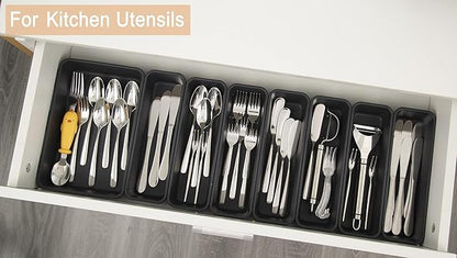 Kutesna 25 PCS Interlocking Desk Drawer Organizer Separator for Office,Bathroom,Kitchen,Makeup,Tool（4 Sizes） - Image 6