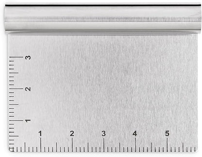 Mrs. Anderson's Baking Pastry Dough Cutter Scraper with Measurements, Stainless Steel