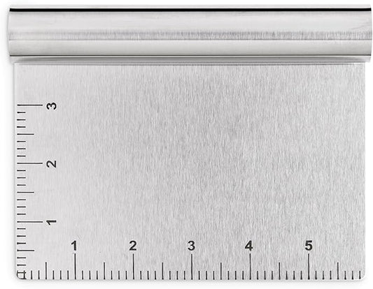 Mrs. Anderson's Baking Pastry Dough Cutter Scraper with Measurements, Stainless Steel