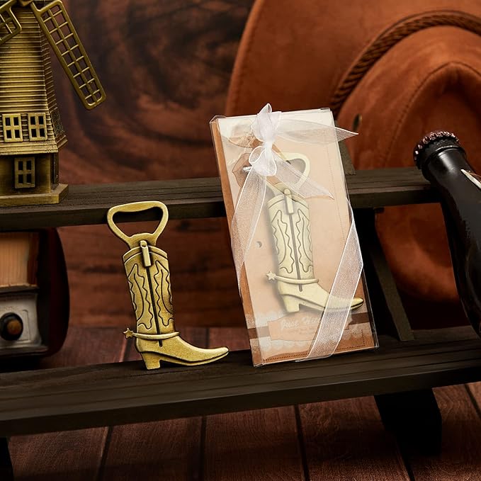 Hortsun 36 Sets Cowboy Boot Bottle Openers Baby Shower Bottle Opener Favors for Guest Party Bottles Opener Gifts Bulk for Baby Shower Wedding Birthday Party Favor Decoration Supplies(Bronze)