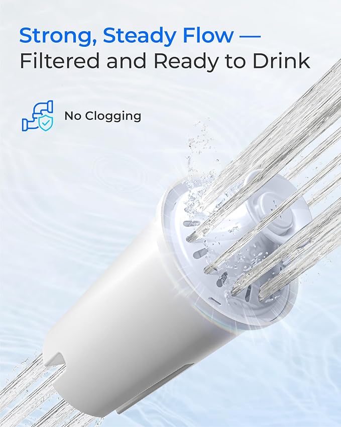 Waterdrop 06-AL Alkaline Water Filter, Replacement for Brita® Filter, Brita® Pitchers and Dispensers, 2 Months, Mineralized Alkaline Water, Increases Water PH, 3 Pack