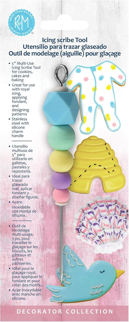 R&M International 2713 Icing Decorating Scribe Tool for Cookies, Cakes, and Baking, One Size, Multicolor