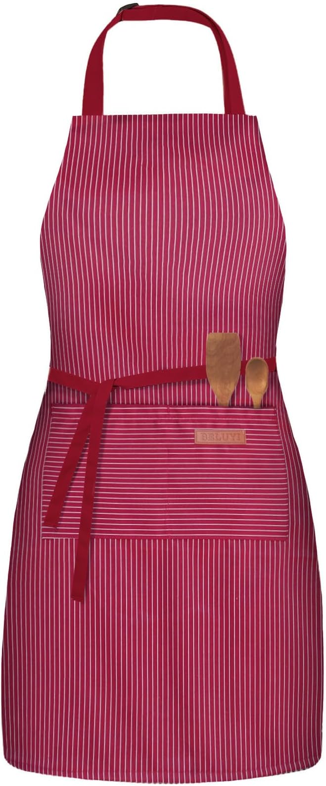 BeLuyi Adjustable Bib Apron with 2 Pockets Chef Cooking Kitchen Restaurant Aprons for Women Men by BELUYI