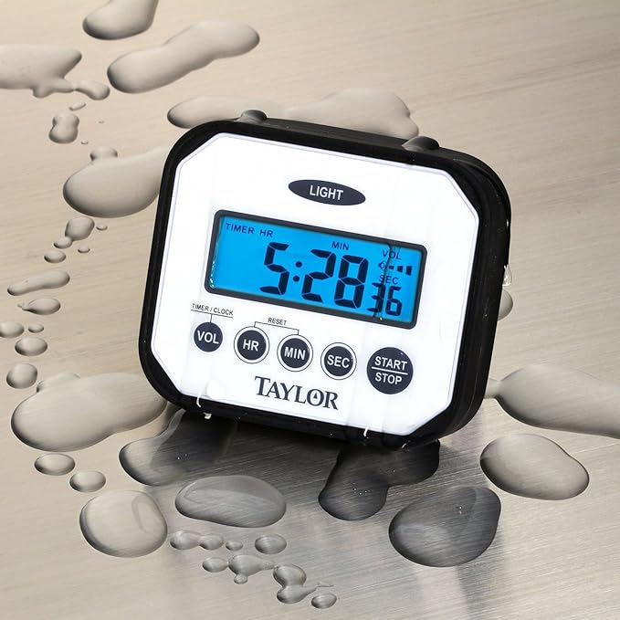 Taylor n' Drop Digital Timer with Volume Settings, One Size, White - Image 2