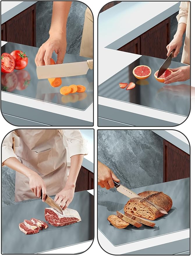 Titanium Cutting Boards for Kitchen，Titanium Cutting Board Large， Dishwasher Safety, Easy to Clean, Cutting Boards Non Toxic, Non Slip&Low Noise Chopping Board (31.4 * 23.6)