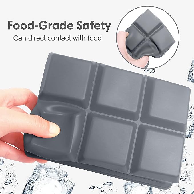 Excnorm Silicone Ice Cube Trays 3 Pack - Large Size Silicone Ice Cube Molds with Leak Proof Removable Lid Square Ice Cube Tray And BPA Free for Cocktail,Whiskey, Stackable Flexible Ice - Image 5