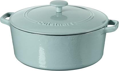 Cuisinart Chef's Classic Enameled Cast Iron Round Covered Casserole (Light Blue, 7- Quart) by Cuisinart