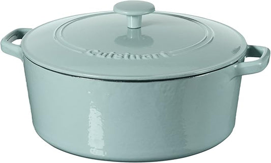 Cuisinart Chef's Classic Enameled Cast Iron Round Covered Casserole (Light Blue, 7- Quart) by Cuisinart