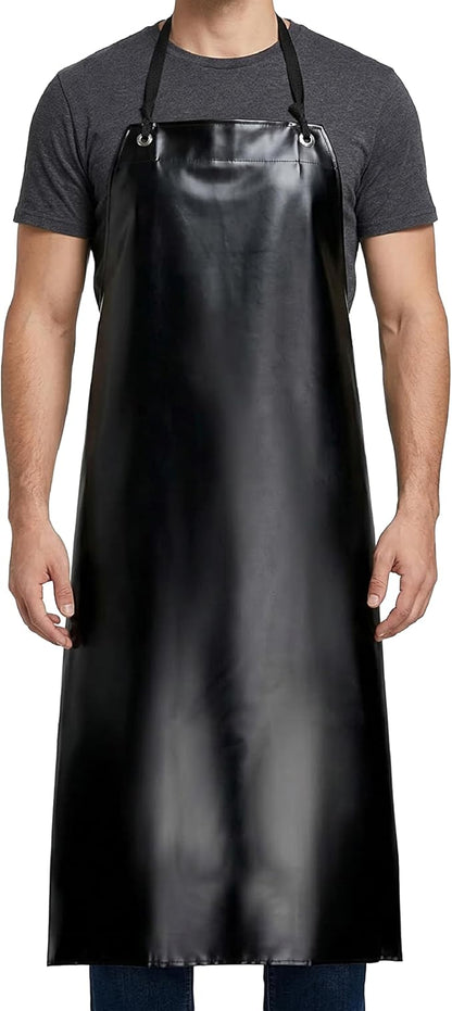 Xpose Safety Heavy Duty Vinyl Waterproof Aprons, White - For Home, Industrial and Commercial Use - Chemical Resistant