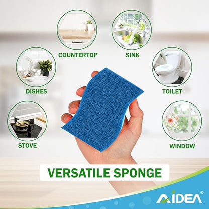 AIDEA Sponges Kitchen, Non-Scratch Scrub Sponge, 6Count, Sponges for Non-Stick Cookware, Kitchen Sponge for Dishes, Cleans Fast Without Scratching, Cleaning Power for Kitchen, Bathroom, Household - Image 5