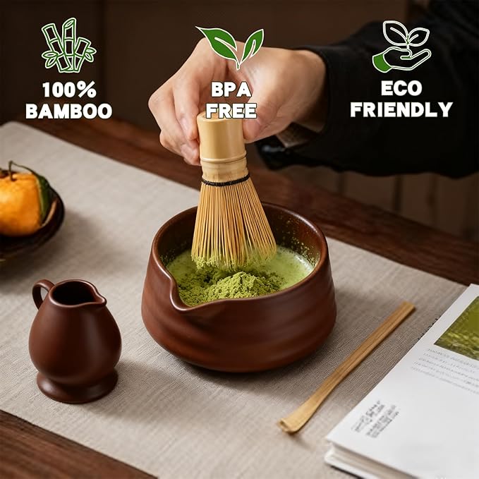 Clay&Fire Matcha Whisk, 2 Pack Handcrafted Bamboo Whisk for Matcha Powder, Traditional Japanese Chasen for Matcha Stirrer, 100% Natural Matcha Wisk - Image 3