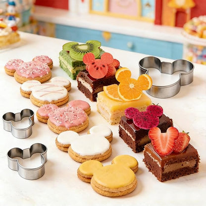 Mouse Cookie Cutter Sandwich Cutters for Kids DIY Lunchbox Bento Box Fruit Cutters Vegetable Cutters for Children Boys Girls, Pack of 5