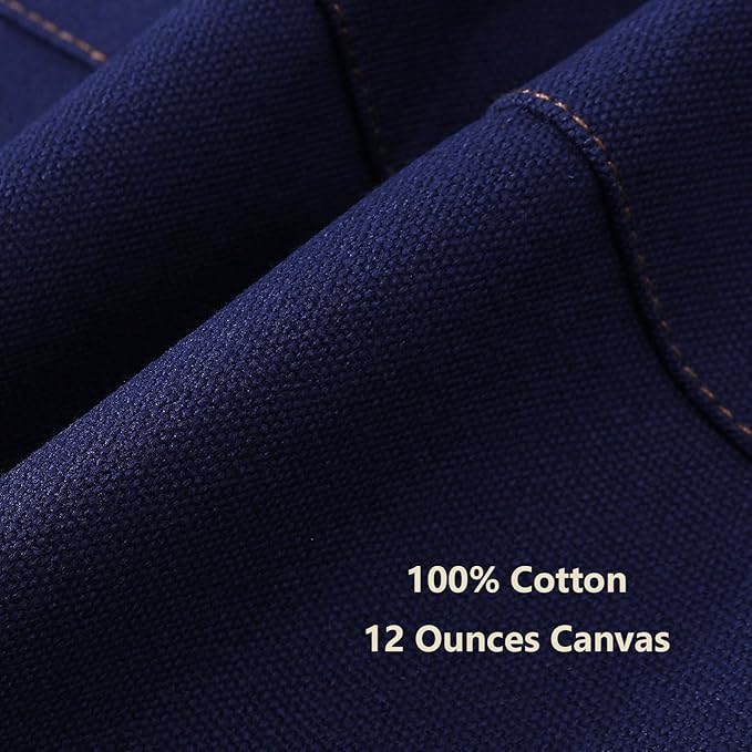 AFUN Chef Aprons for Women Men with Oversized Pockets, 12-Ounce Cotton Canvas Cross Back Water Repellent Apron (Dark Blue) - Image 5