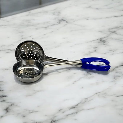 8 Ounce Slotted Stainless Steel Portion Control Ladle Spoon for Measuring and Serving; Commercial Grade Serving Scoops [Pack of 2] - Image 9