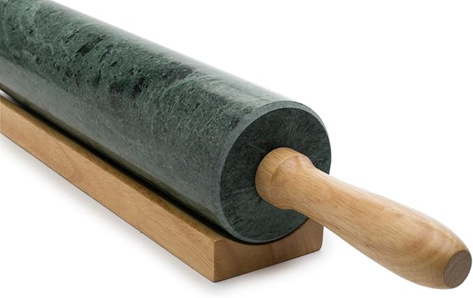 Fox Run Marble Rolling Pin and Base, Green 2.5 x 18 x 3 inches - Image 4