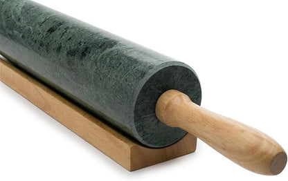 Fox Run Marble Rolling Pin and Base, Green 2.5 x 18 x 3 inches - Image 4