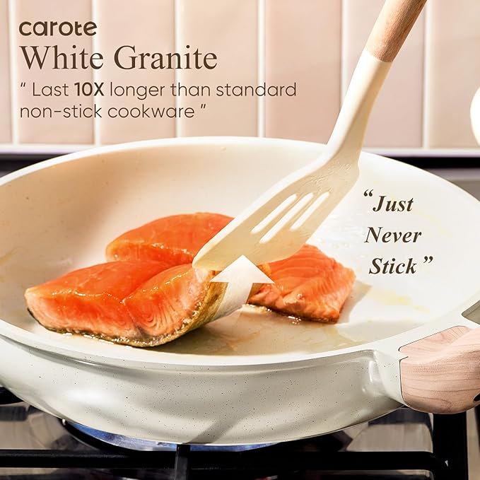 CAROTE 14 Pcs Pots and Pans Set Nonstick,Cookware Set Kitchen Cooking Set with Utensil and Pan Protectors - Image 3
