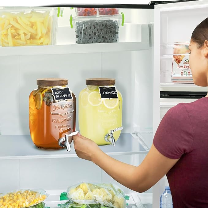 Mustry Glass Drink Dispenser for Parties, 1 Gallon Beverage Dispenser with Spigot Solid Stainless Steel, Used as Lemonade Dispenser Sun Tea Jar Kombucha Jar - Image 6